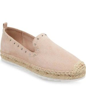 Marc Fisher | Blush Suede Espadrilles with Studs